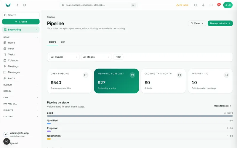 Recruit — live demo