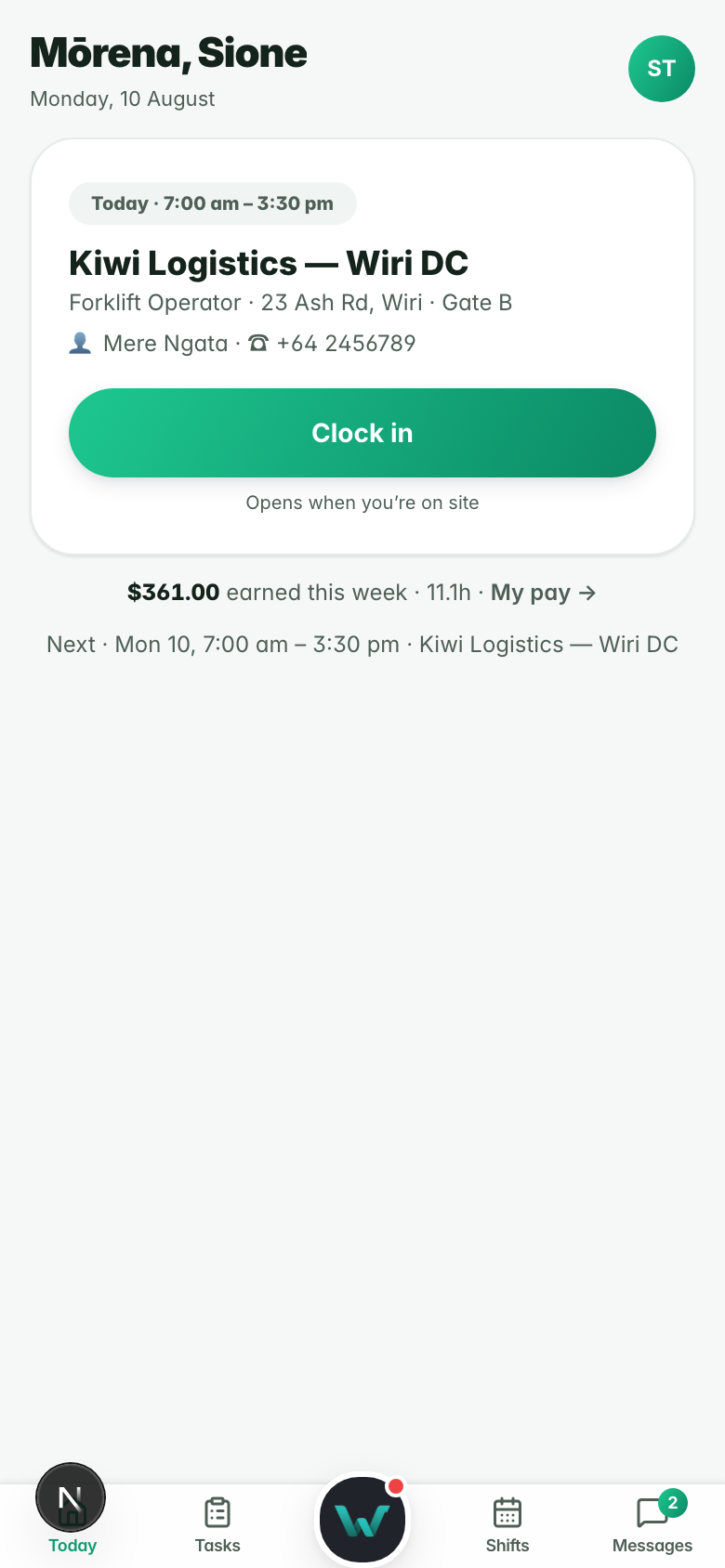 Workhr worker portal