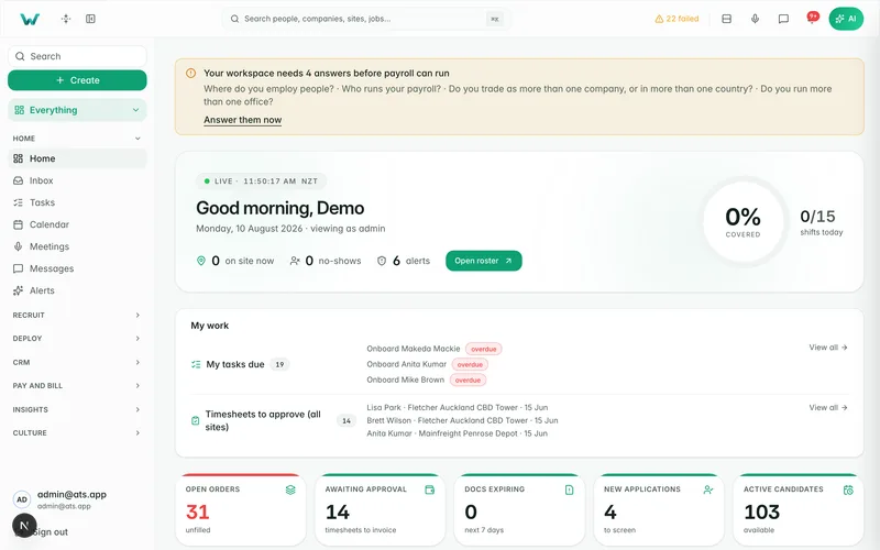 Your day — live demo