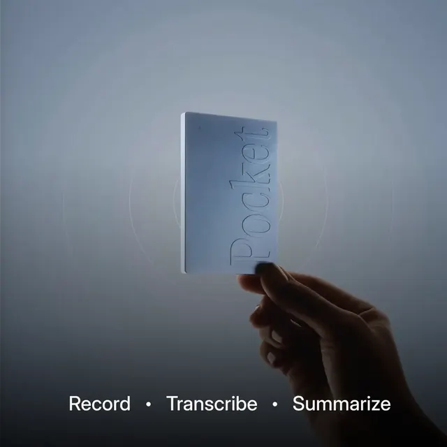 The Pocket recorder, a card-sized AI note-taker